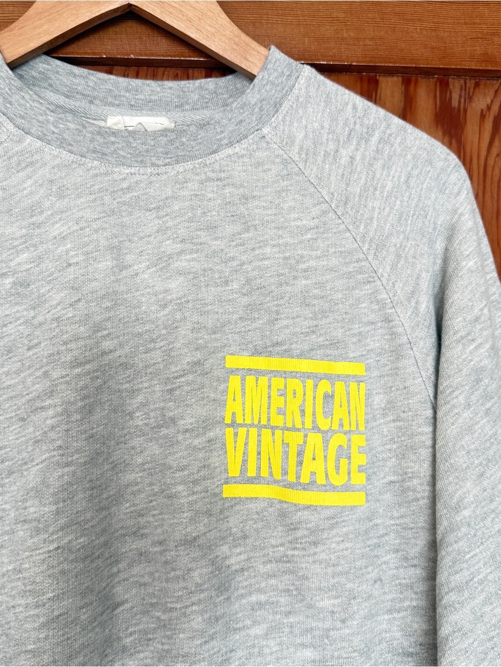 American Vintage brand men’s sweatshirt Zofbay heather grey - Picture 4 of 7